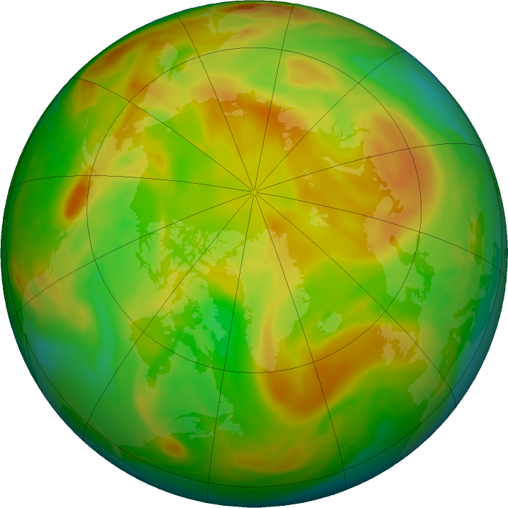 Arctic ozone map for 14 May 2017